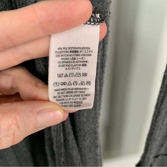 We the Free Gray Ribbed Turtleneck Long Sleeve Dress Size M - Picture 9 of 11